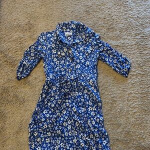 Calvin Klein Blue and White Flowered Women’s Dress Size 10 Lightly Used